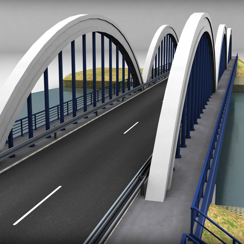Arch Bridge 3D model_1