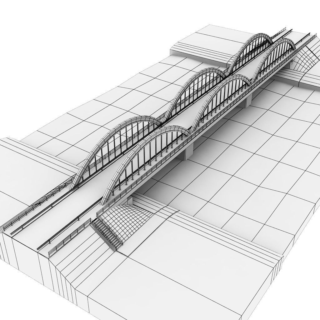 Arch Bridge 3D model_8