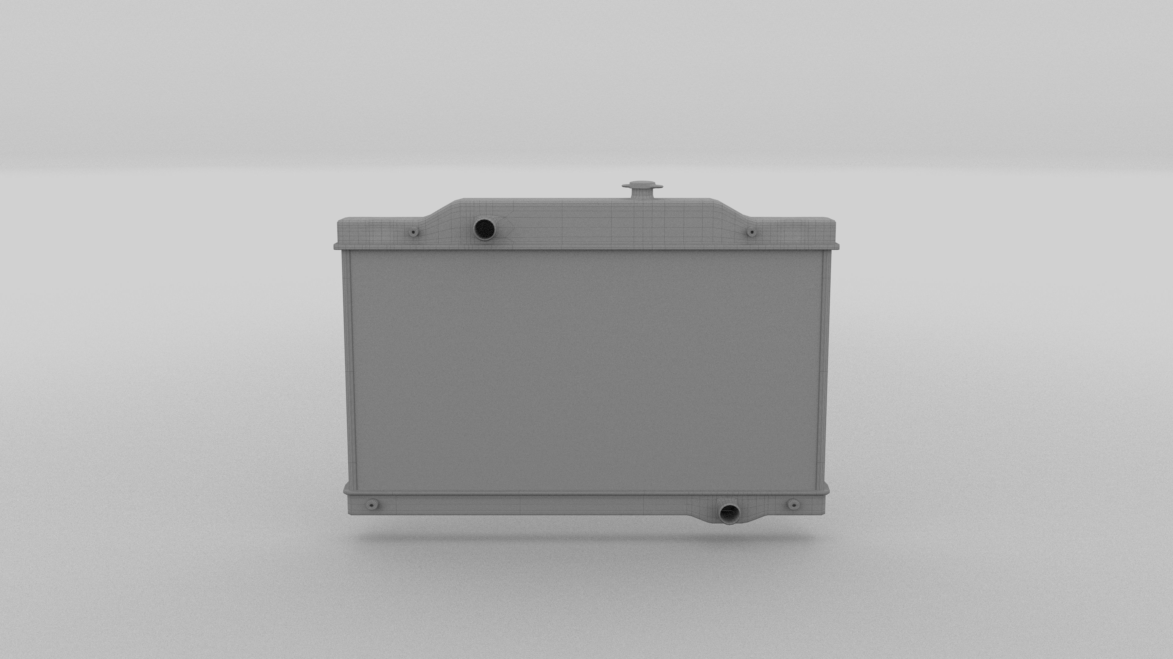 Car Radiator Low-poly 3D model_5