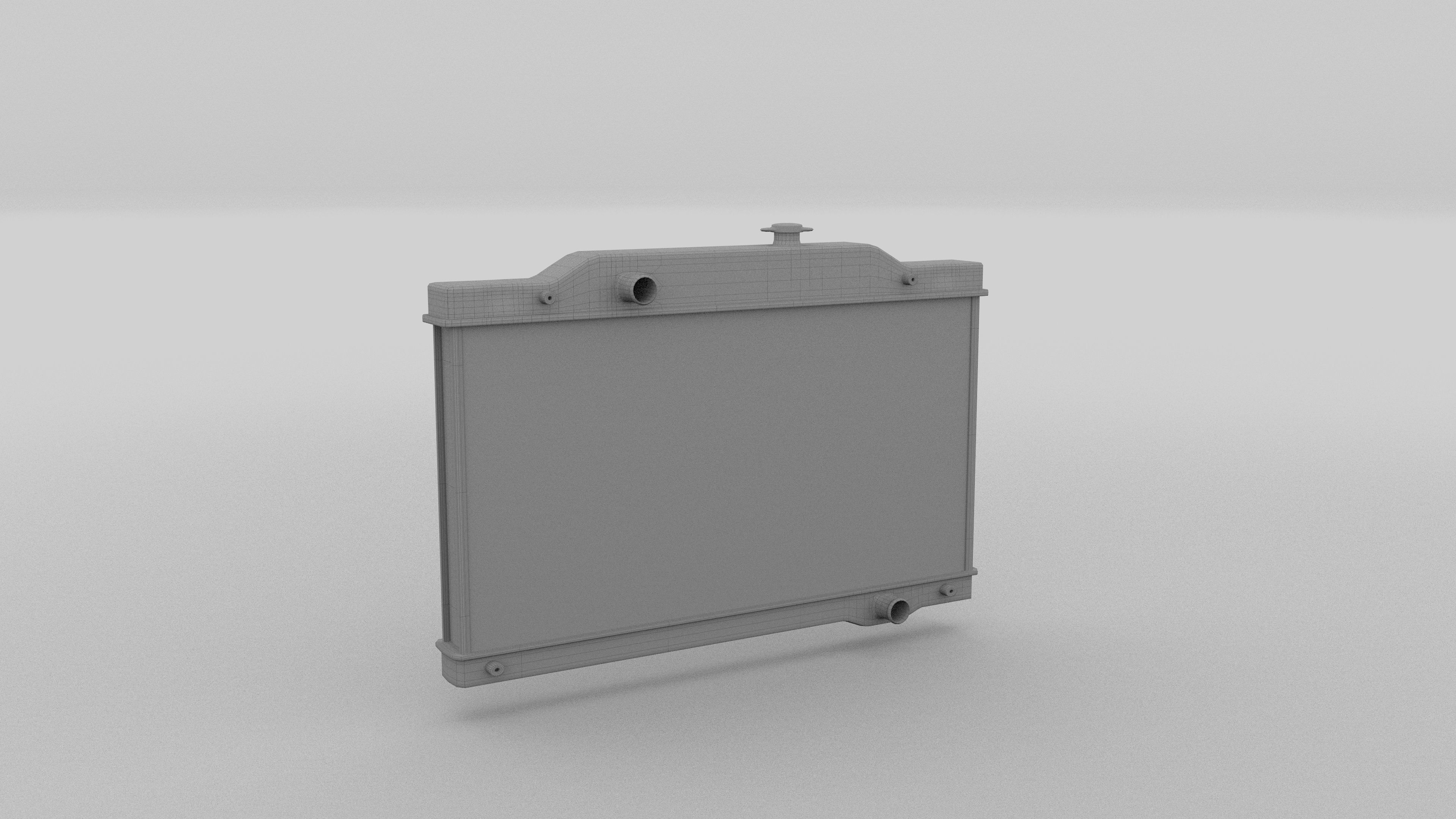 Car Radiator Low-poly 3D model_4