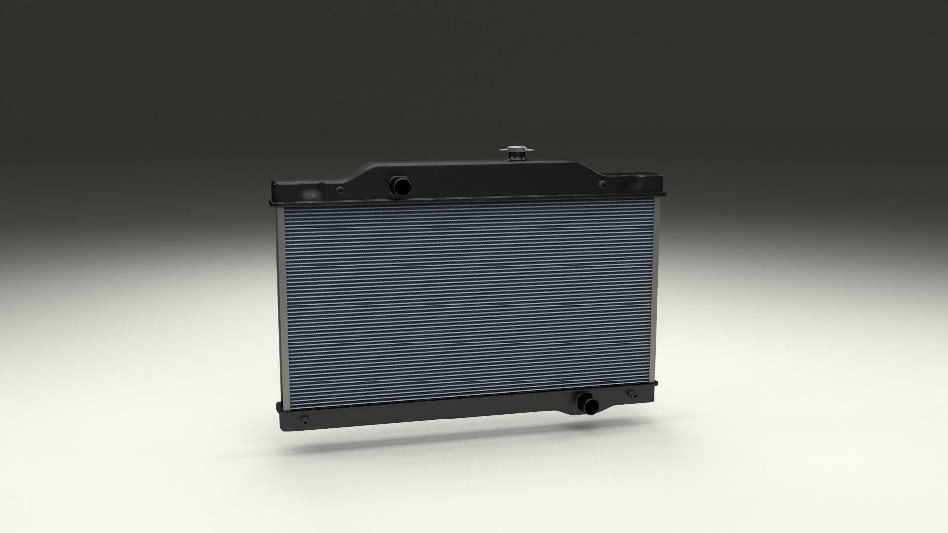 Car Radiator Low-poly 3D model_1