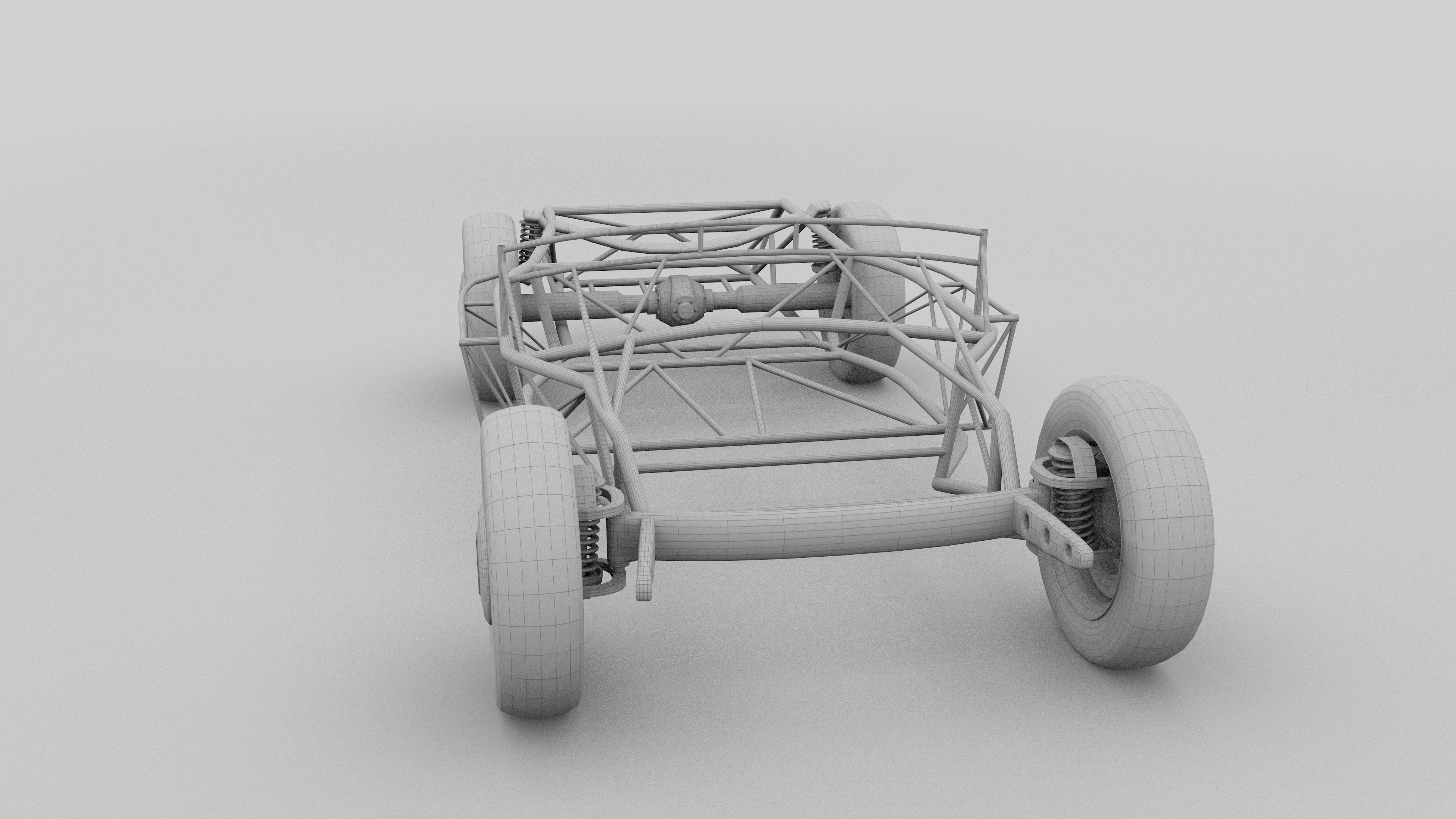 Mercedes 300SL Chasis 3D model_32