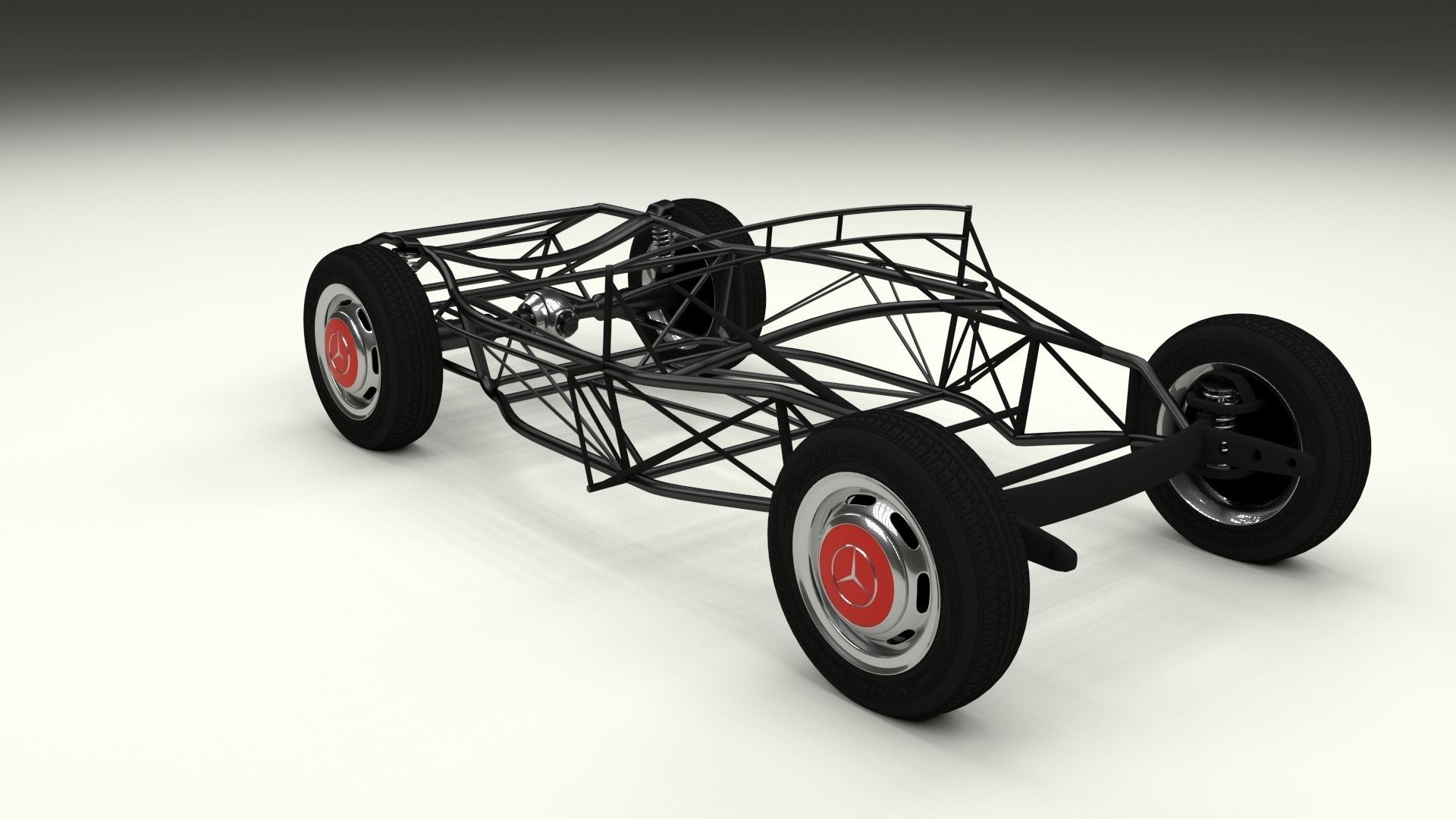 Mercedes 300SL Chasis 3D model_1