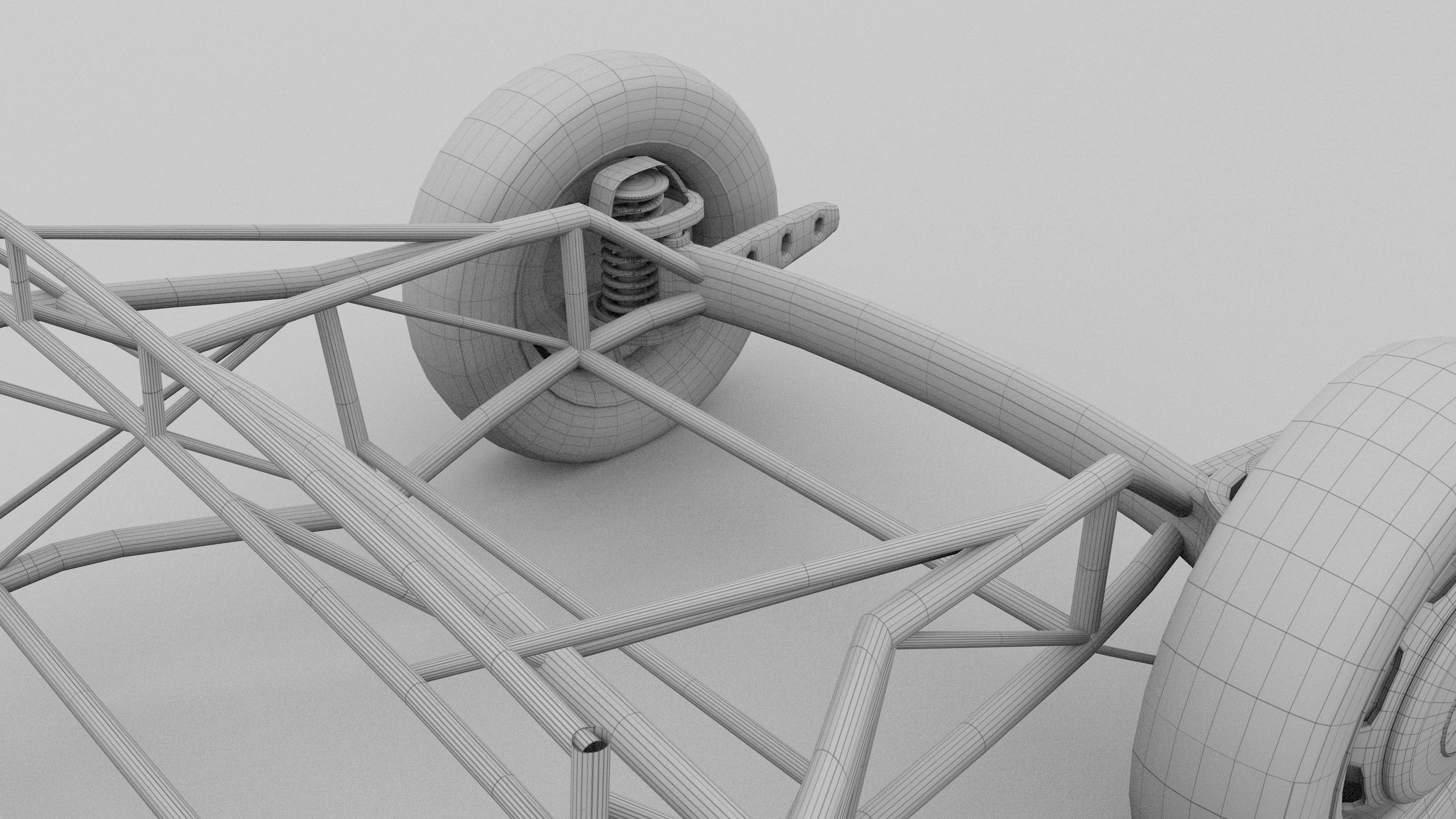 Mercedes 300SL Chasis 3D model_28