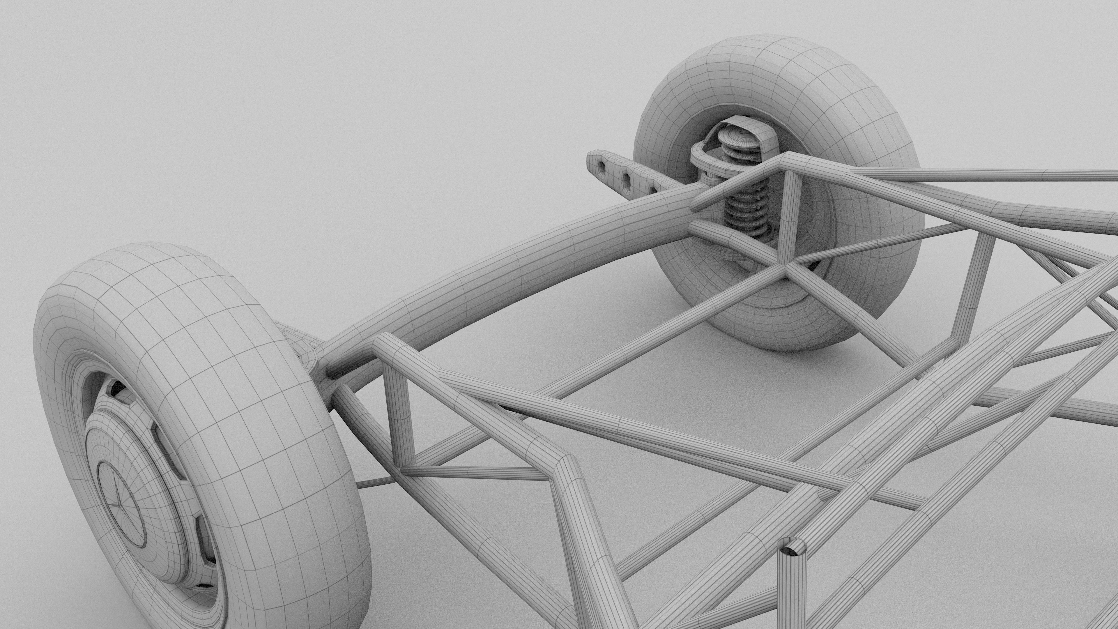 Mercedes 300SL Chasis 3D model_26