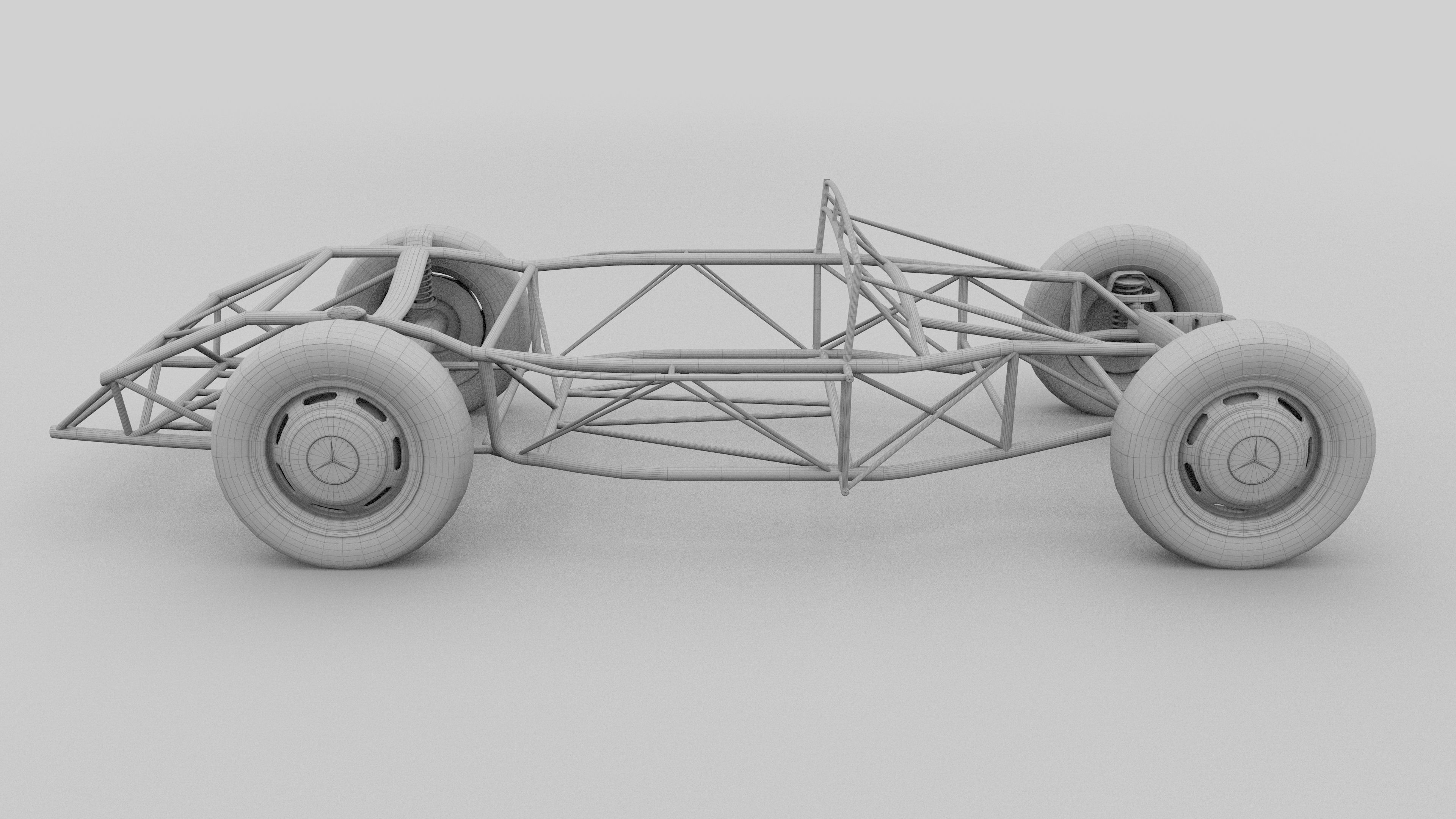 Mercedes 300SL Chasis 3D model_27