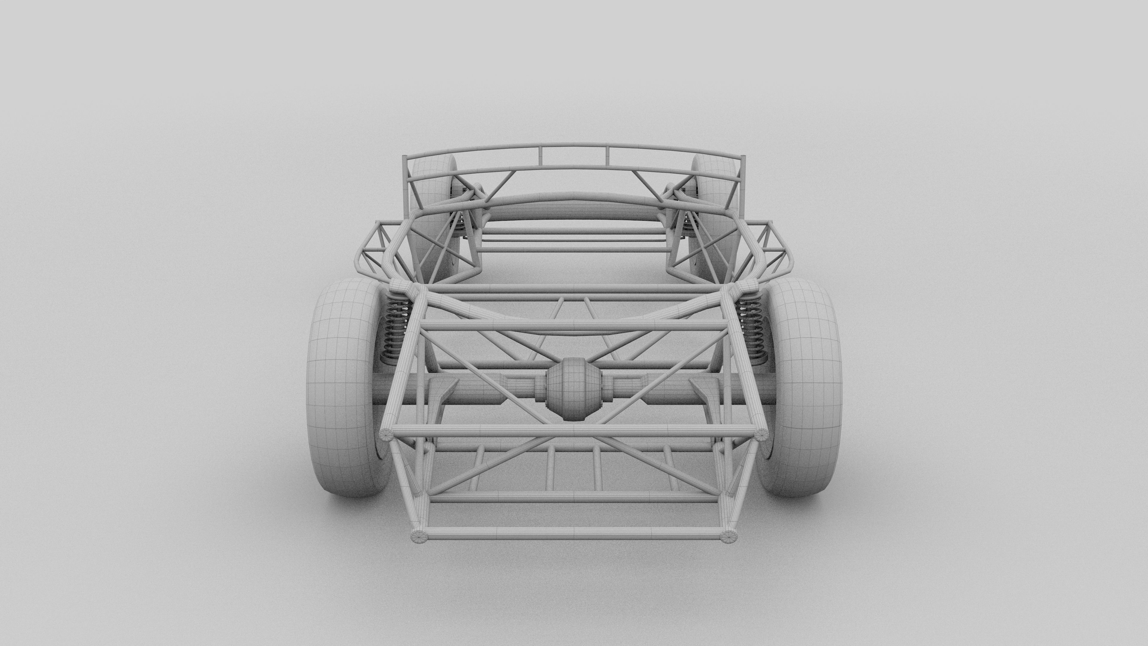 Mercedes 300SL Chasis 3D model_25