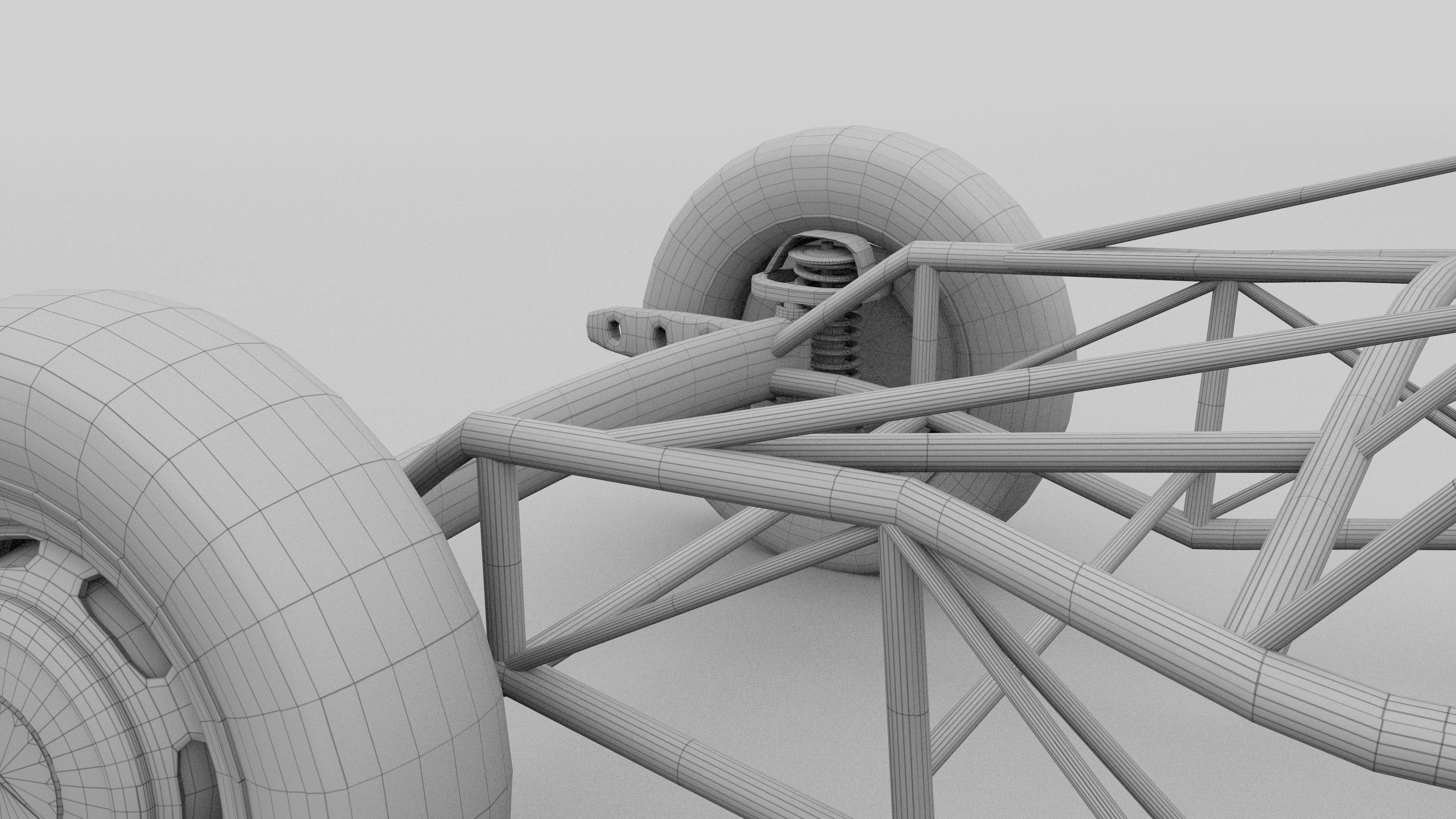 Mercedes 300SL Chasis 3D model_30