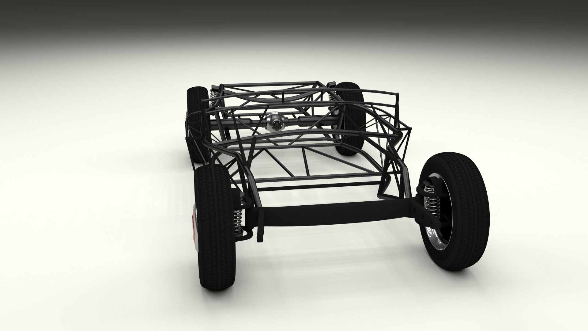 Mercedes 300SL Chasis 3D model_5