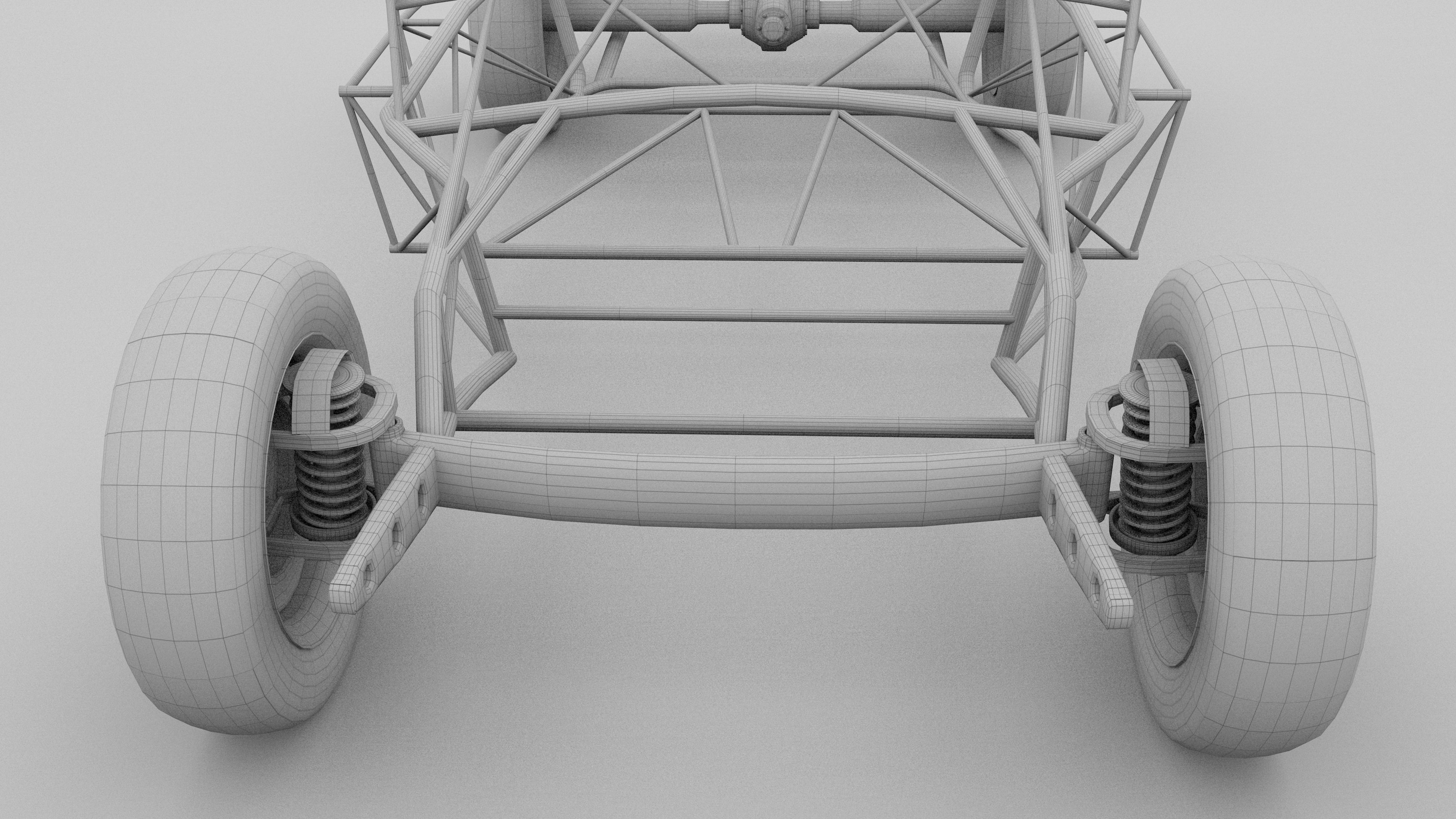 Mercedes 300SL Chasis 3D model_20