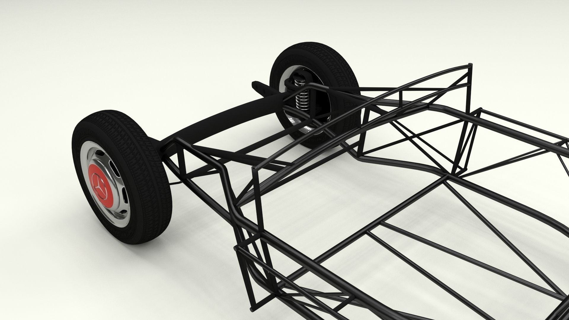 Mercedes 300SL Chasis 3D model_17