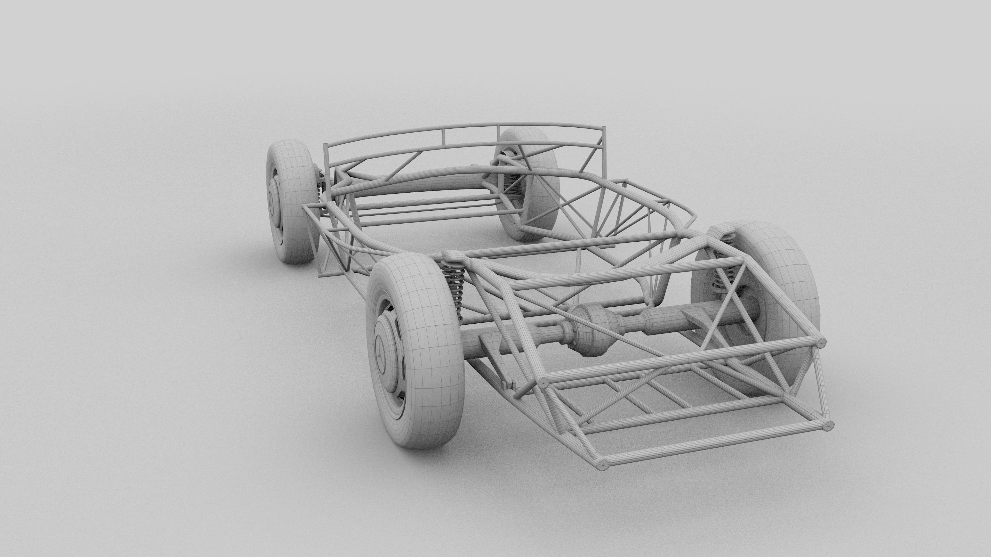 Mercedes 300SL Chasis 3D model_21