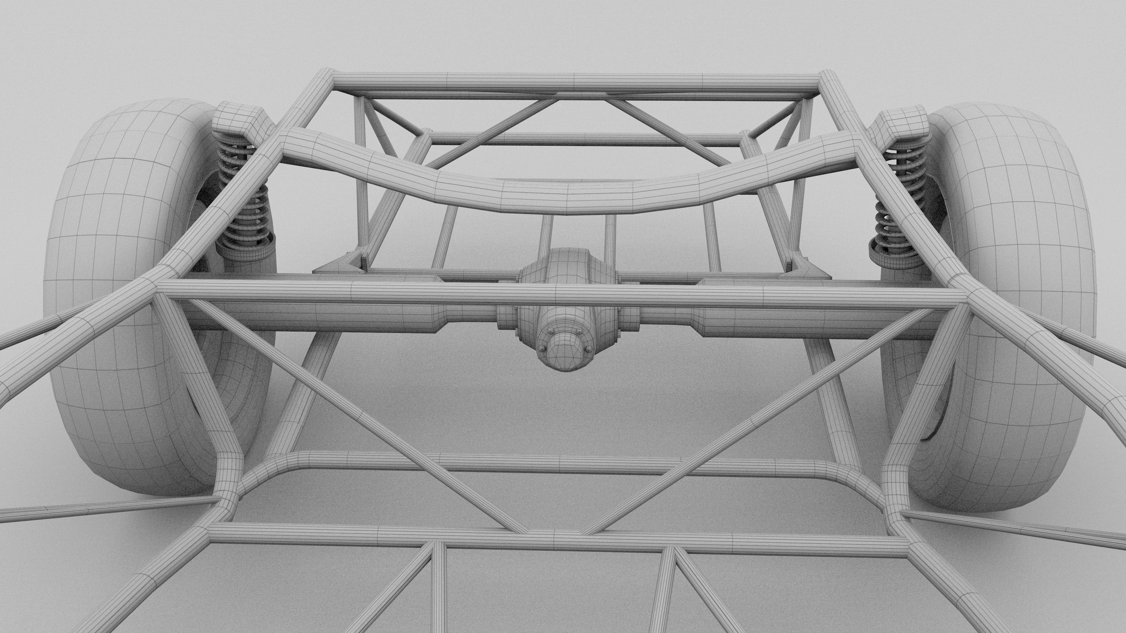 Mercedes 300SL Chasis 3D model_34