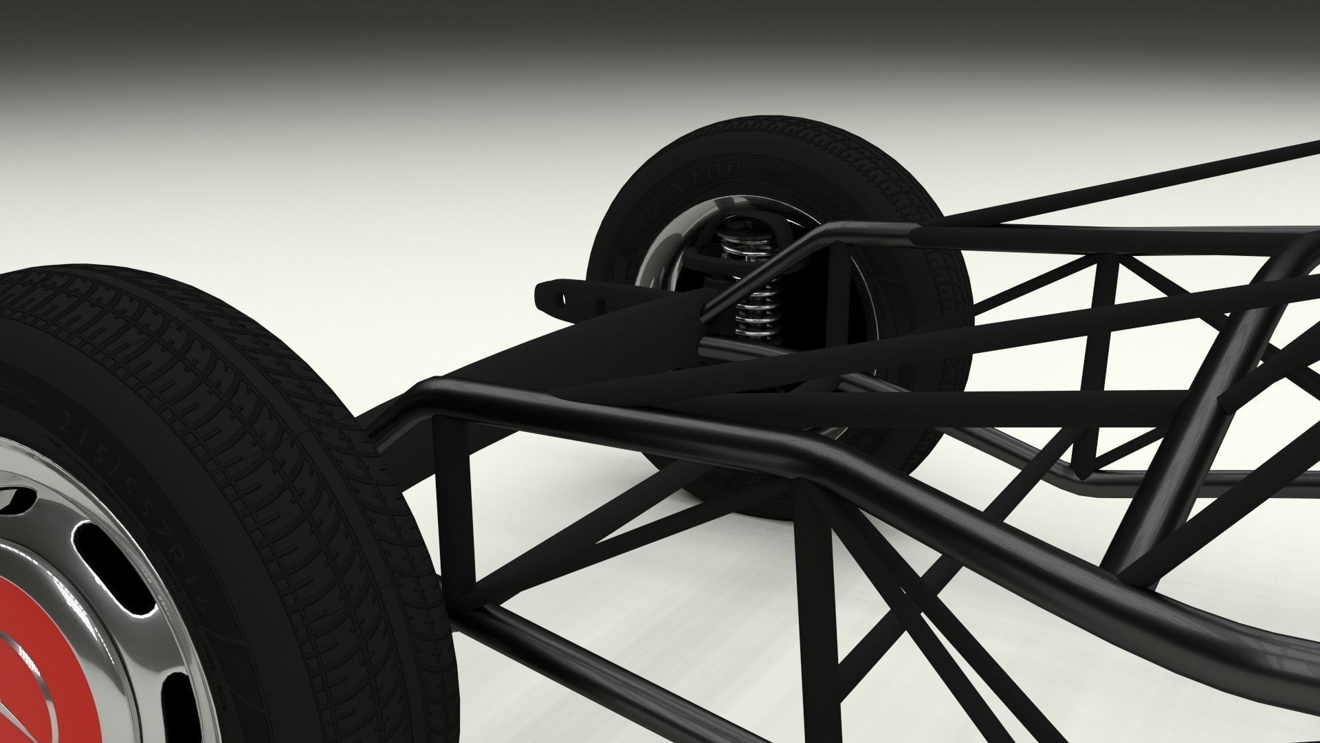 Mercedes 300SL Chasis 3D model_9