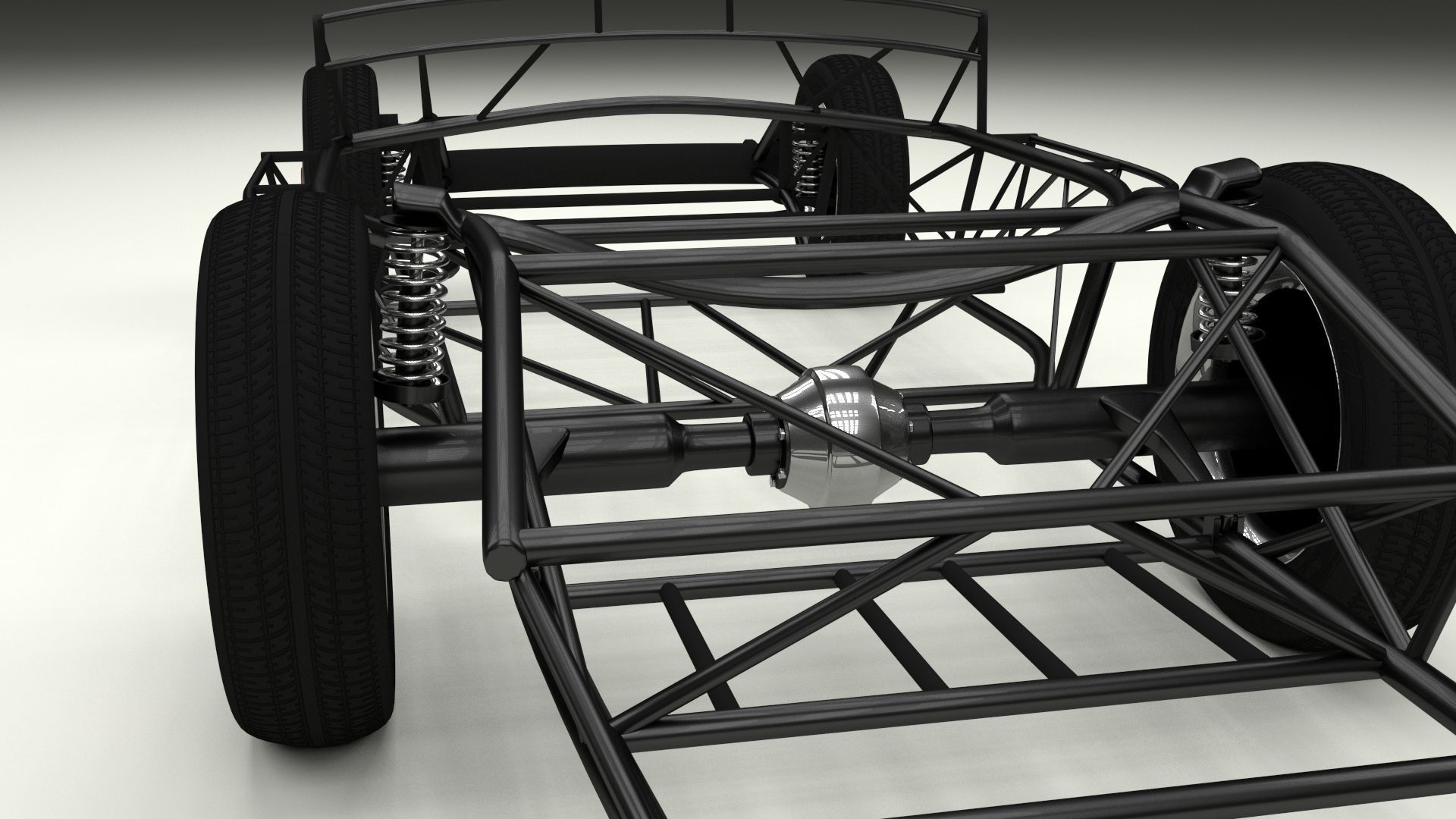 Mercedes 300SL Chasis 3D model_8