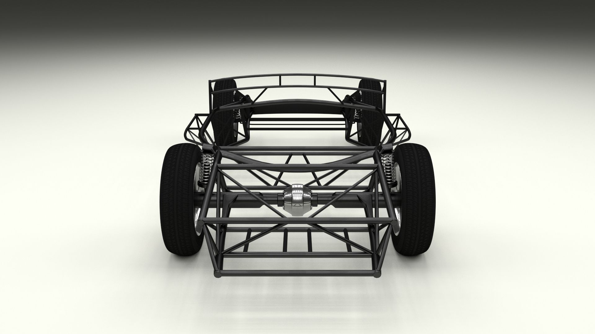 Mercedes 300SL Chasis 3D model_2