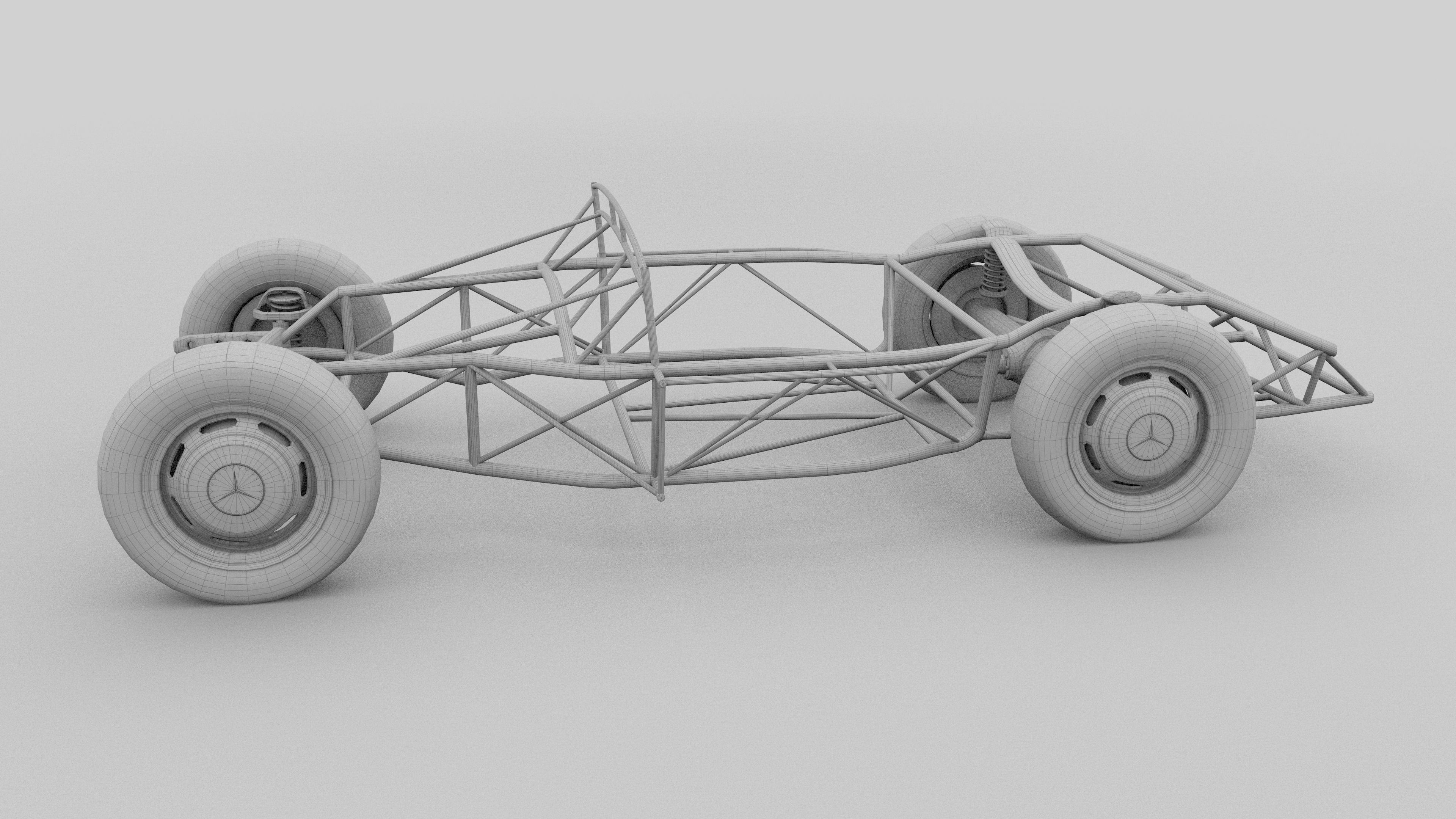 Mercedes 300SL Chasis 3D model_23