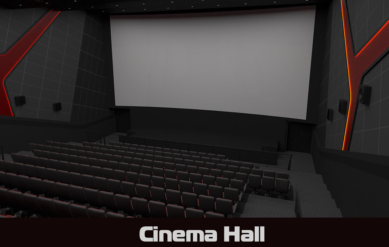 Cinema hall 3d model 3D model_1