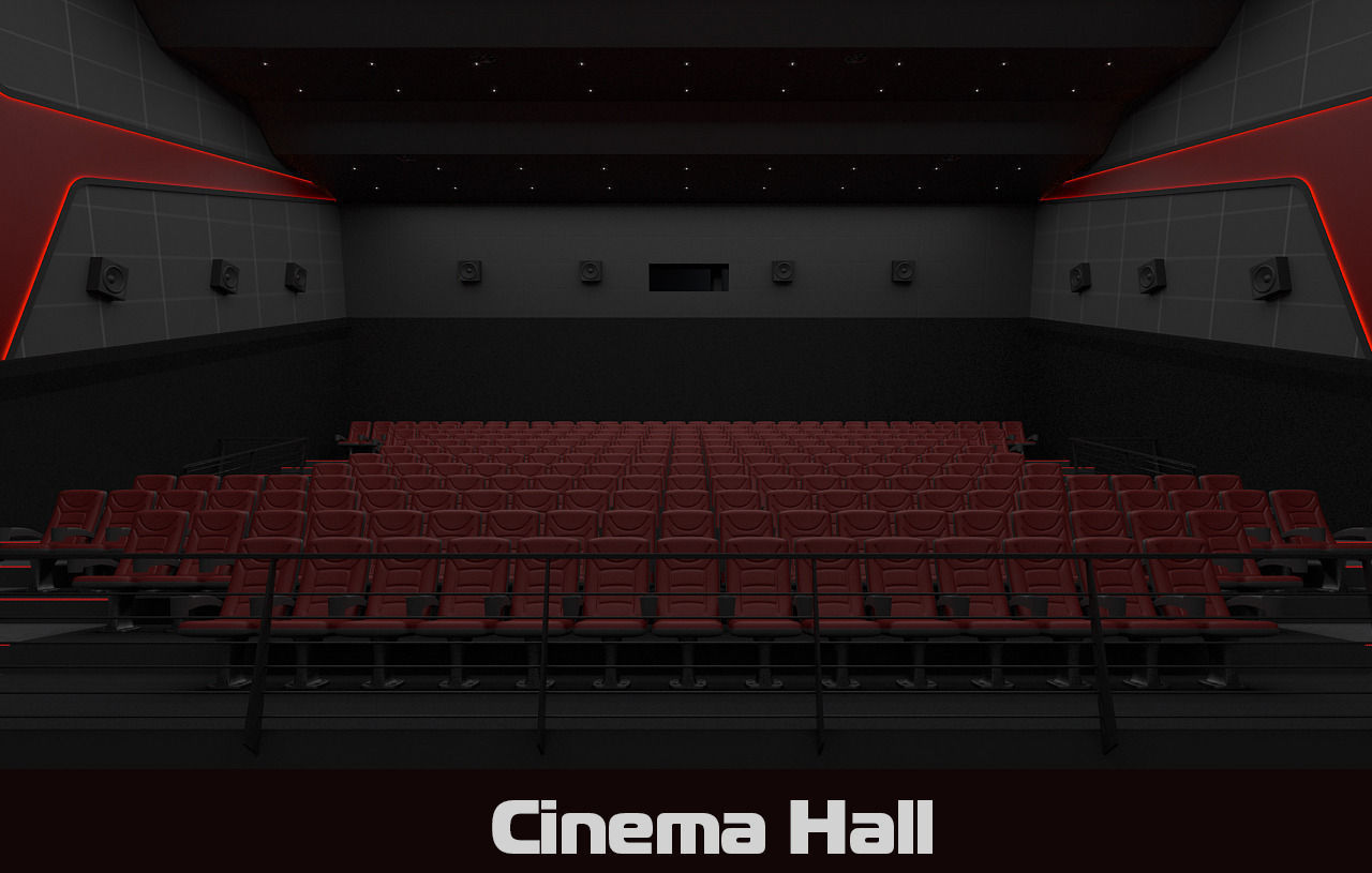 Cinema hall 3d model 3D model_9
