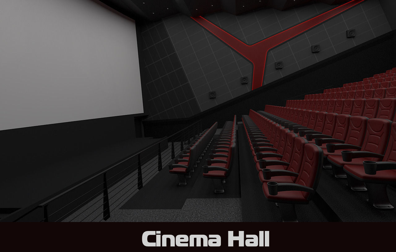 Cinema hall 3d model 3D model_6