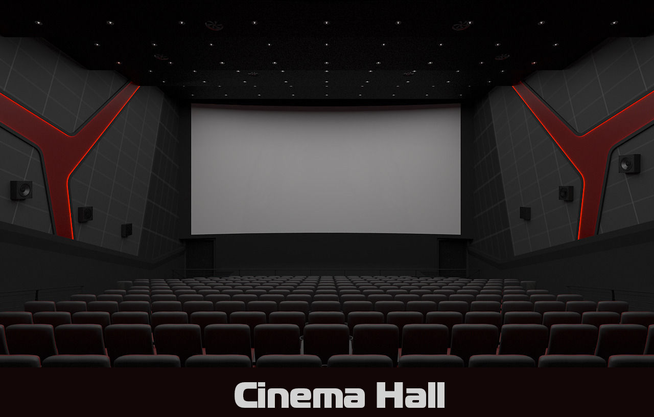 Cinema hall 3d model 3D model_8