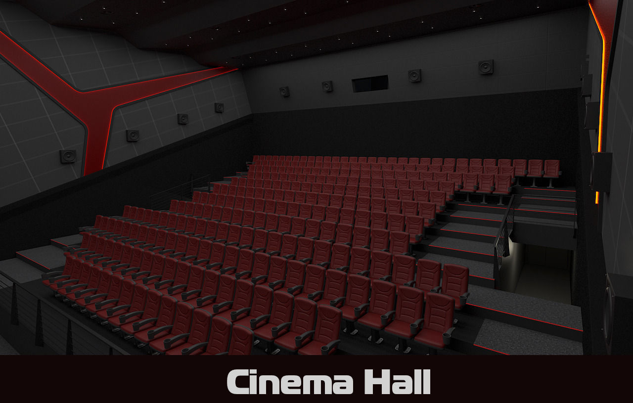 Cinema hall 3d model 3D model_2