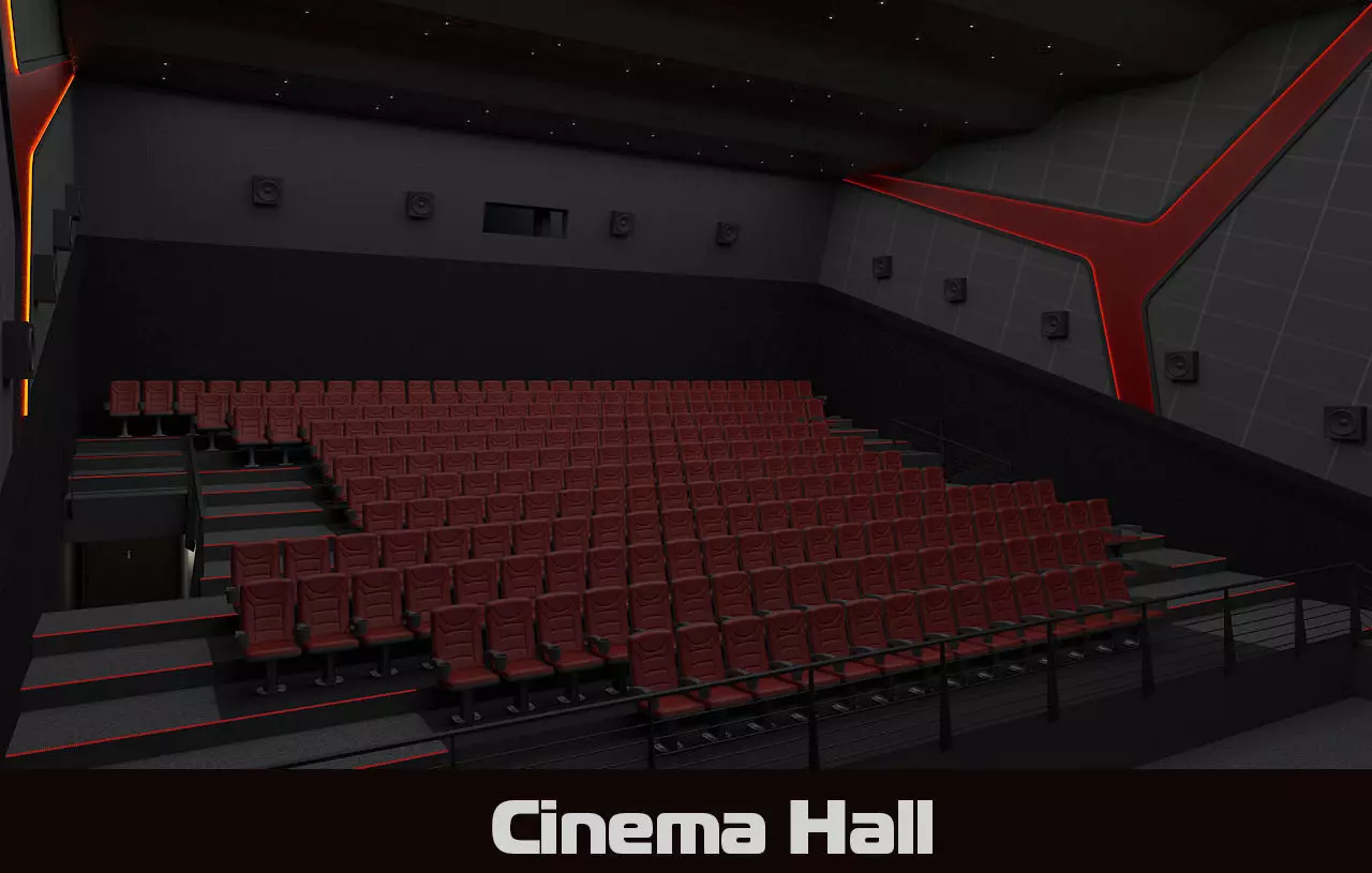 Cinema hall 3d model 3D model_0