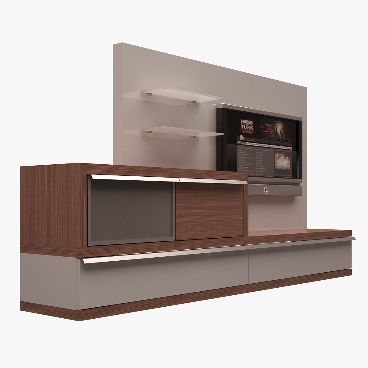 3D model Tv Unit 004 VR / AR / lowpoly MAX FBX