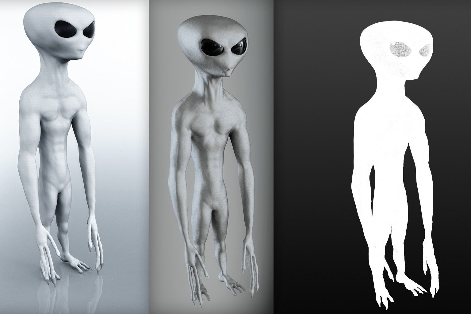 Gray Alien 3D model_3