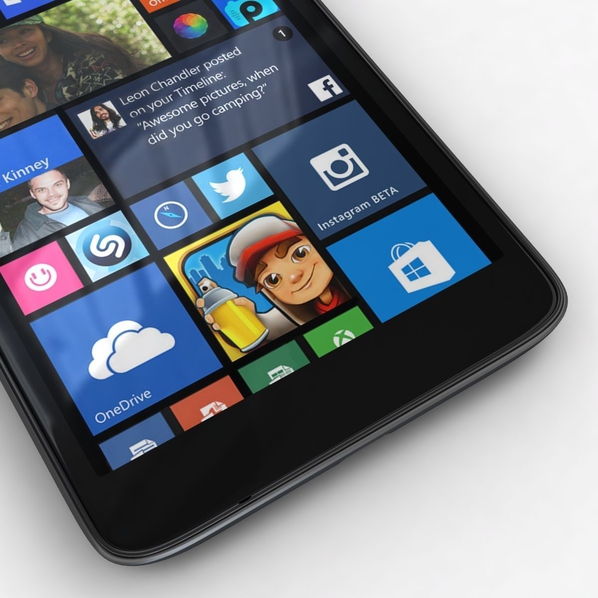 Microsoft Lumia 535 and Dual SIM Gray Low-poly 3D model_8