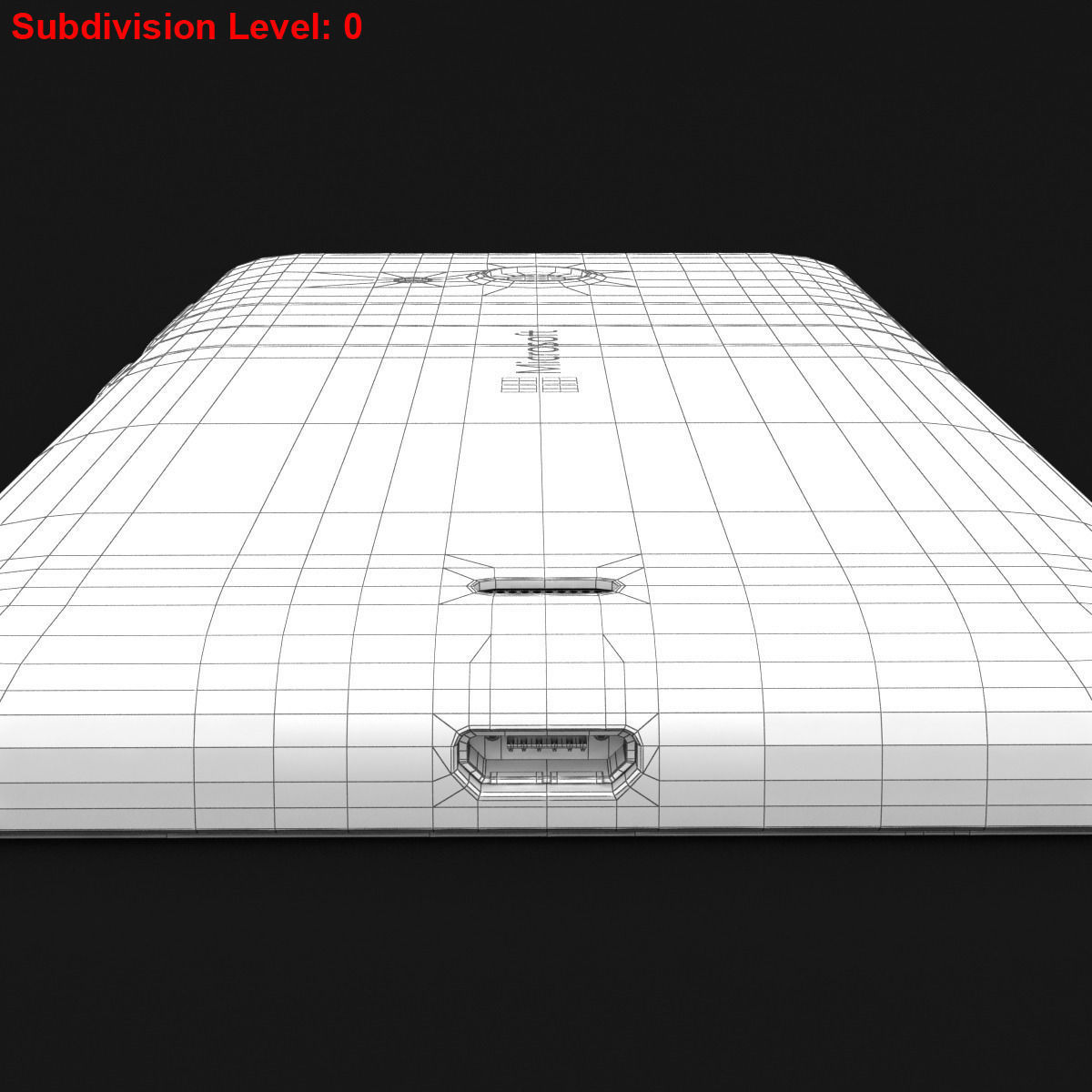 Microsoft Lumia 535 and Dual SIM Gray Low-poly 3D model_27