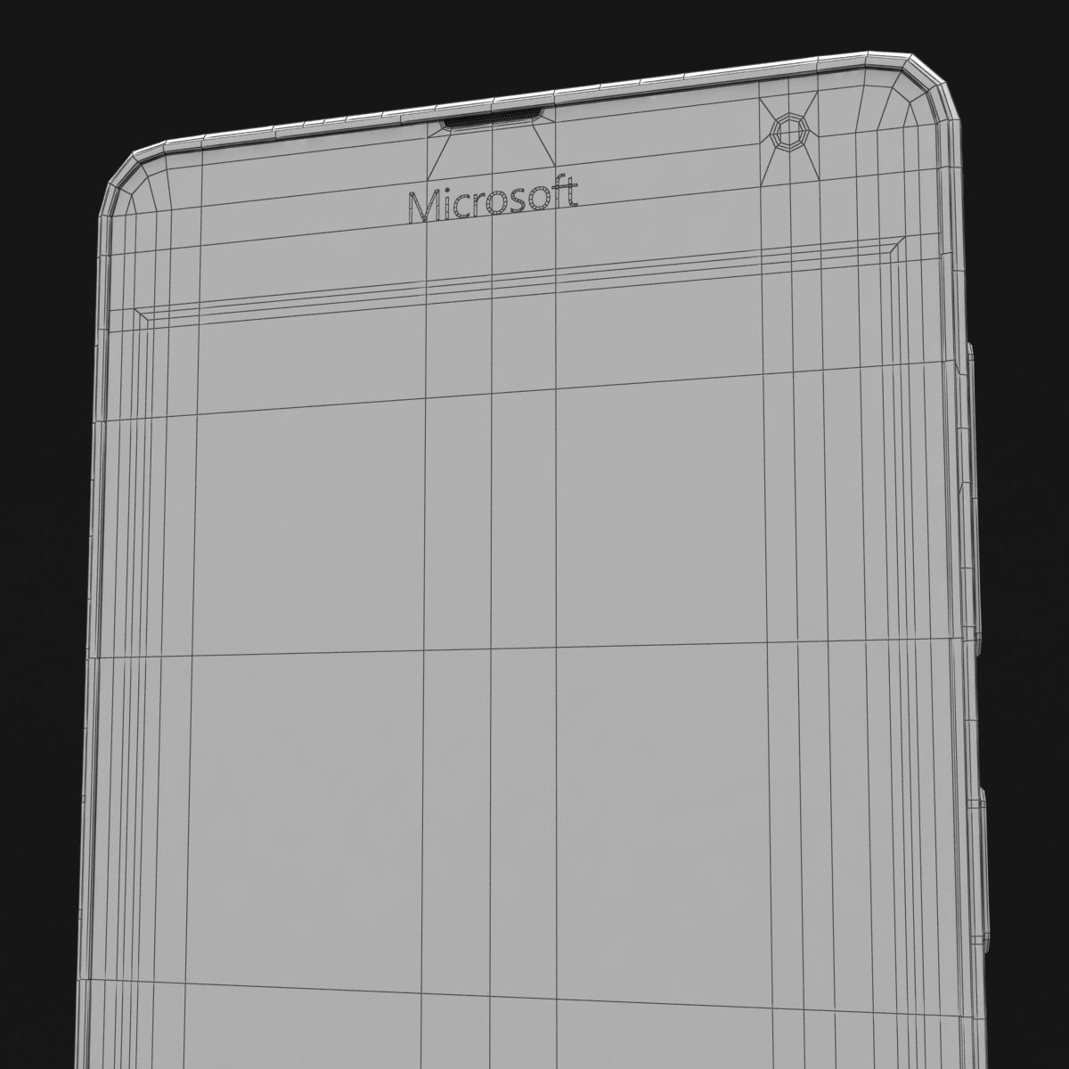 Microsoft Lumia 535 and Dual SIM Gray Low-poly 3D model_37