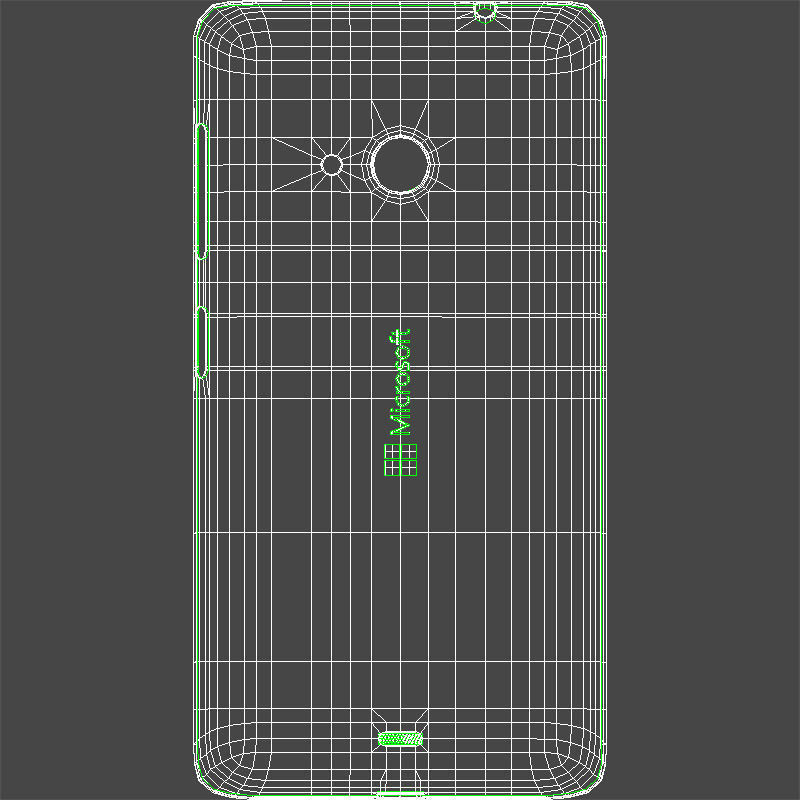 Microsoft Lumia 535 and Dual SIM Gray Low-poly 3D model_22