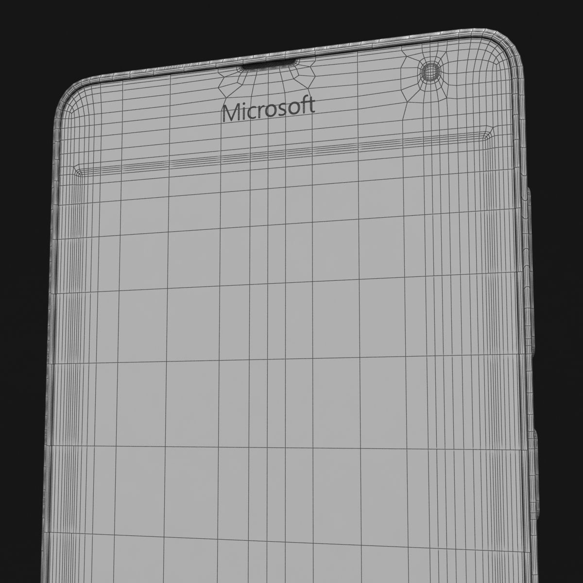 Microsoft Lumia 535 and Dual SIM Gray Low-poly 3D model_36