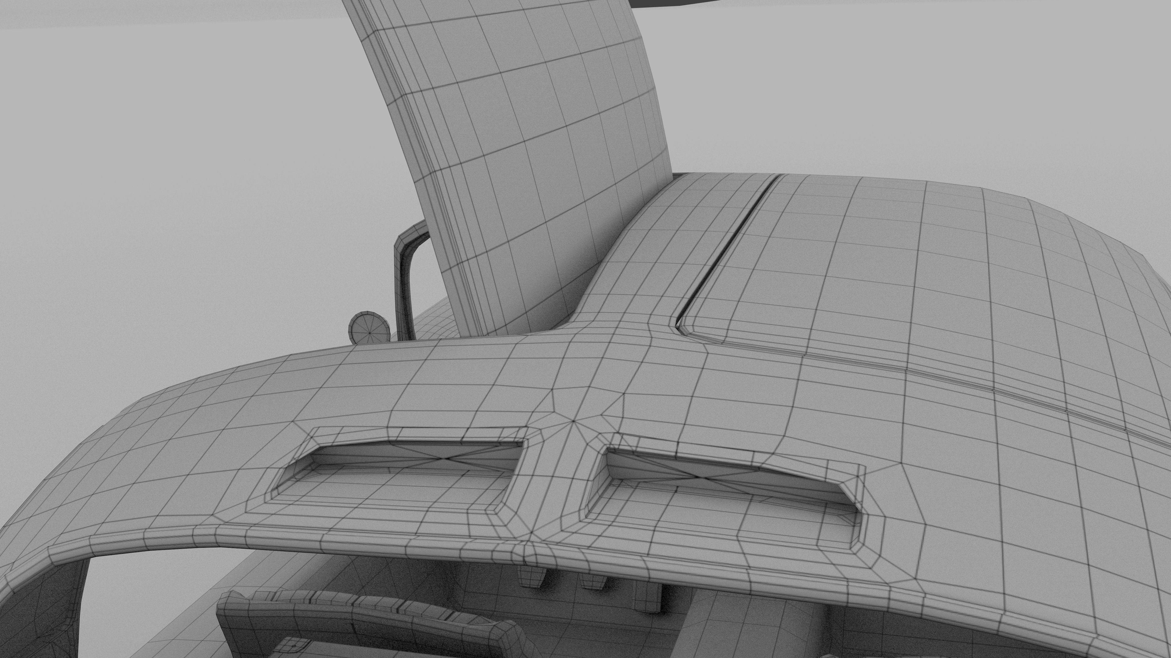 Rigged Mercedes 300SL Gullwing with Interior 3D model_37