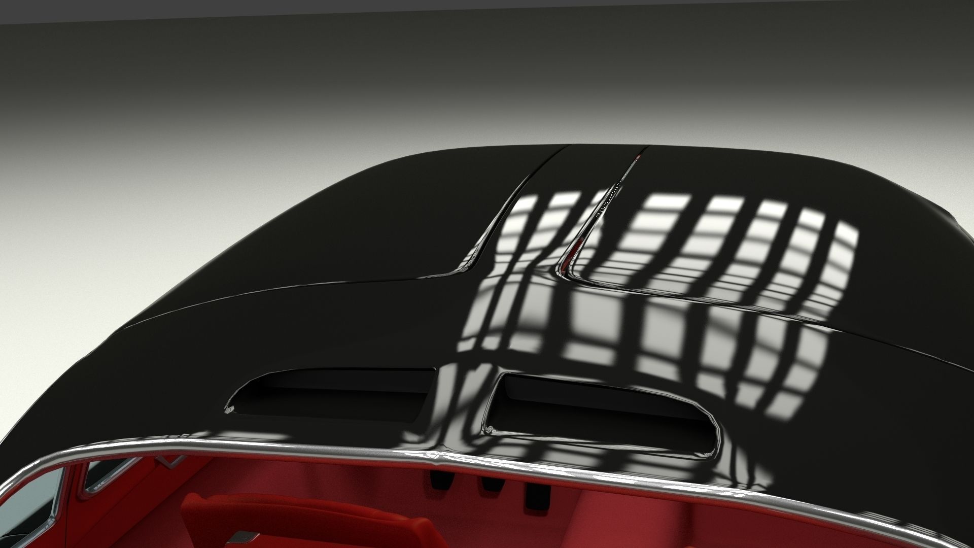 Rigged Mercedes 300SL Gullwing with Interior 3D model_25
