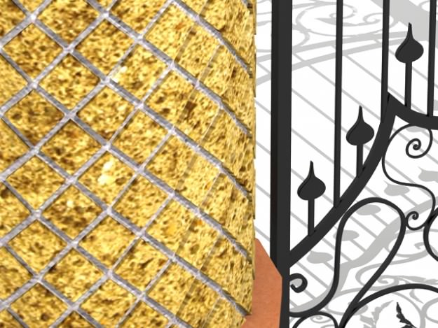 Iron gate 3D model_4