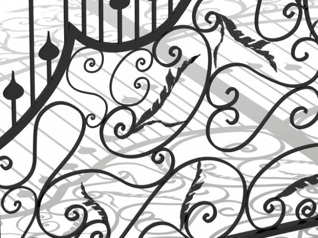 Iron gate 3D model_5