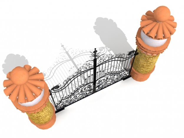 Iron gate 3D model_2