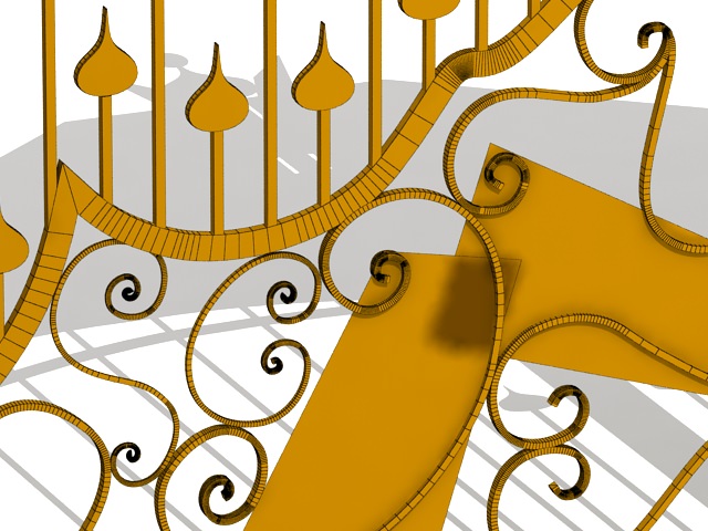 Iron gate 3D model_9