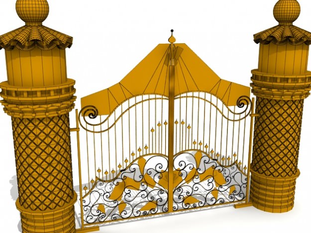 Iron gate 3D model_7