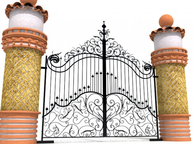 Iron gate 3D model_1