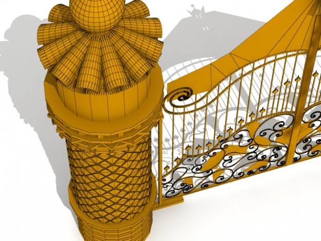 Iron gate 3D model_8