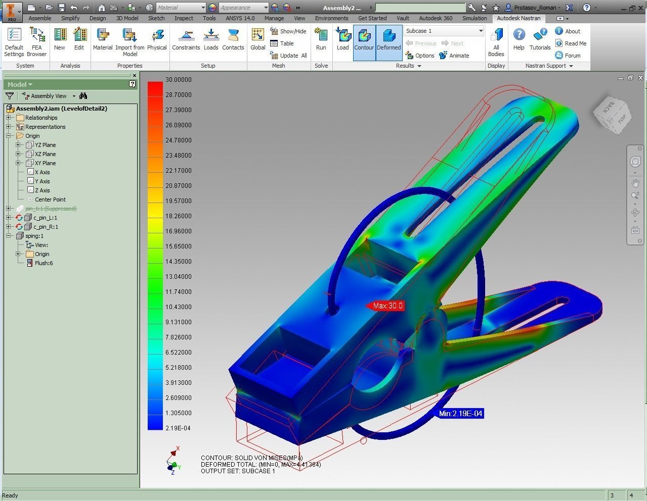 Clothespin plastic clip 3D model_4