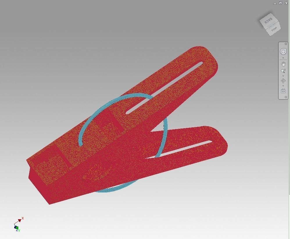 Clothespin plastic clip 3D model_8