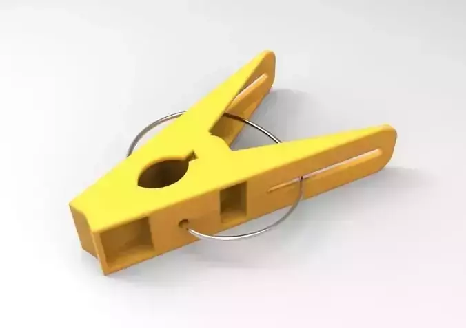Clothespin plastic clip 3D model