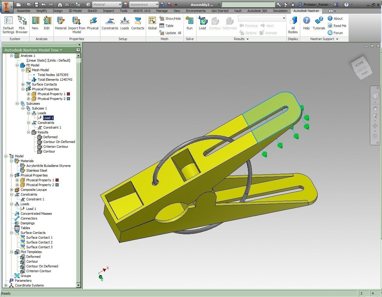 Clothespin plastic clip 3D model_9