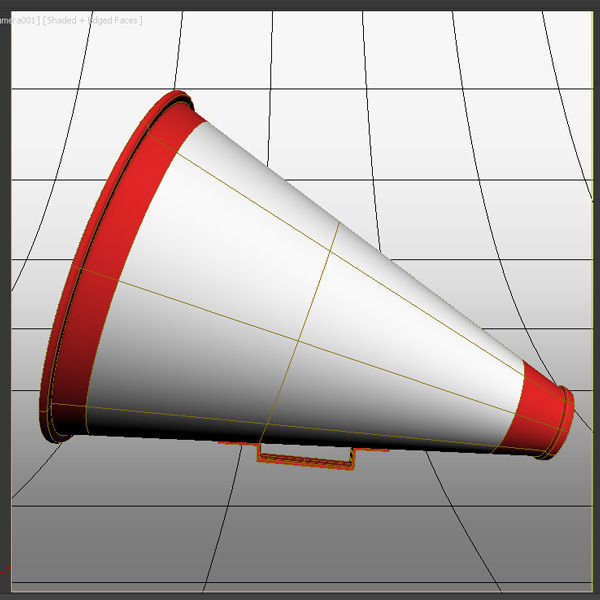 Megaphone 01 Low-poly 3D model_3