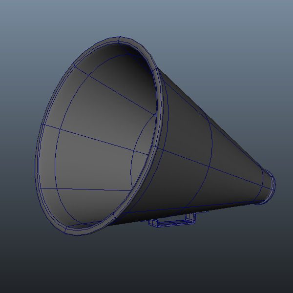 Megaphone 01 Low-poly 3D model_4