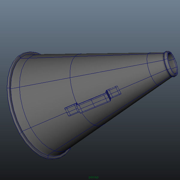 Megaphone 01 Low-poly 3D model_5
